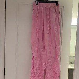Monrow Poplin Pink Pants | Size XS
